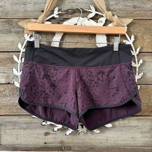 Lululemon Speed Short Size 6 Star‎ Crushed Black Cherry (Purple)
